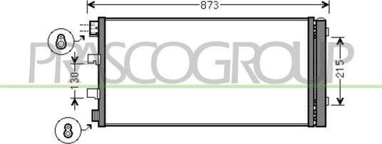 Kondensator, klimaanlegg PRASCO OP954C003 Kondensator, klimaanlegg PRASCO OP954C003