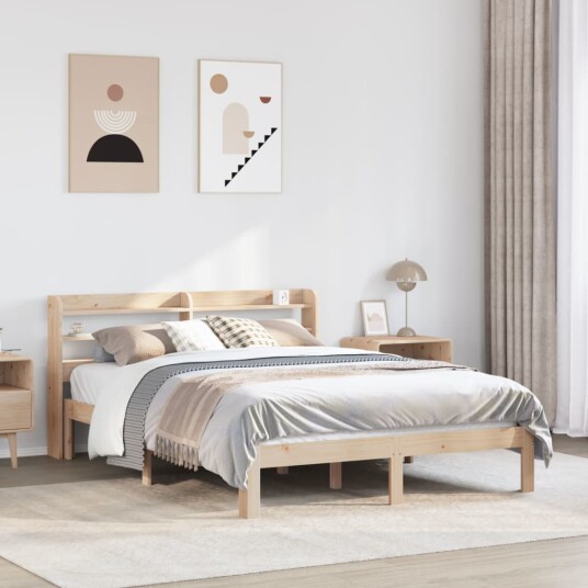 Sengeramme med hodegavl 150x200 cm heltre furu 3306790