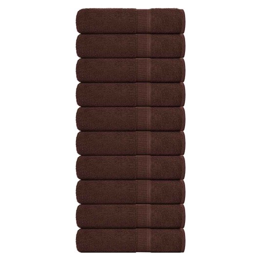 Badehåndklær FROGN 10 stk brun 100x150 cm 360 gsm