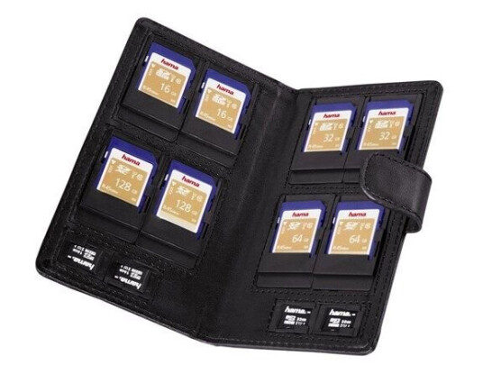 Hama "Vegas" Minneskortveske til 8 SD og 4 microSD - Svart
