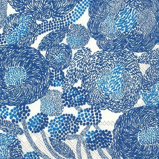 Marimekko servietter lunsj Mynsteri cream blue