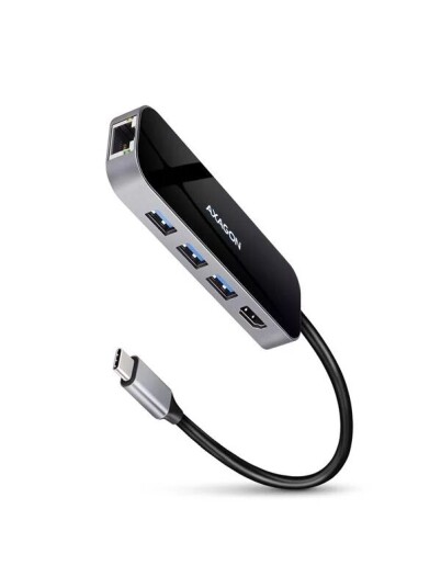 Axagon Hmc-6Gl - Dokkingstasjon - For Bærbar, Smarttelefon, Skrivebord - Usb-C 3.2 Gen 1 / Thunderbolt 3 - Hdmi - 1Gbe