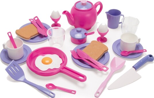 Dantoy Lekeservise frokostsett prinsesse lekemat i svanemerket plast 32 deler