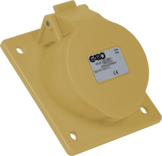 Garo Uis 216-4 S Paneluttak IP44, 3-Polet, 16 A, Skrå Gul, 4 H