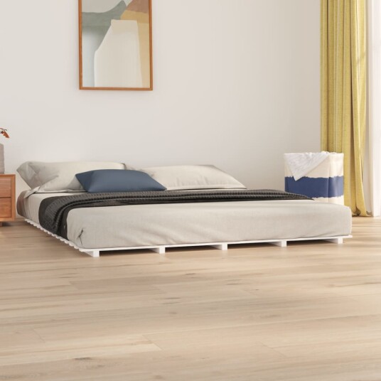 vidaXL Sengeramme hvit 200x200 cm heltre furu vidaXL Sengeramme hvit 200x200 cm heltre furu