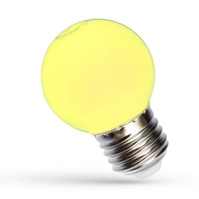 Spectrum 1W LED dekorativ pære - Gul, G45, E27 Spectrum 1W LED dekorativ pære - Gul, G45, E27