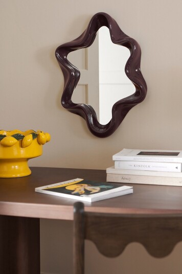 Ellos Home Speil Mirror FloW Brun Ellos Home Speil Mirror FloW Brun