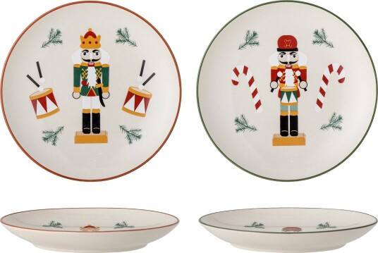 Bloomingville Jolly asjett Ø 16 cm 2 deler Hvit-rød Bloomingville Jolly asjett Ø 16 cm 2 deler Hvit-rød
