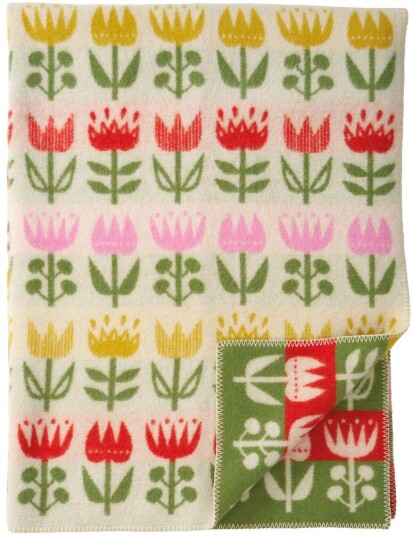 Klippan Yllefabrik Tulip pledd 130x180 cm Multi
