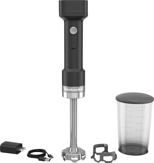 KitchenAid Go 12V Trådløs Stavmikser Matt Sort 5KHBRV71BM KitchenAid Go 12V Trådløs Stavmikser Matt Sort 5KHBRV71BM