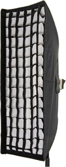 Softboks med Raster - 35x140 cm - Dyp