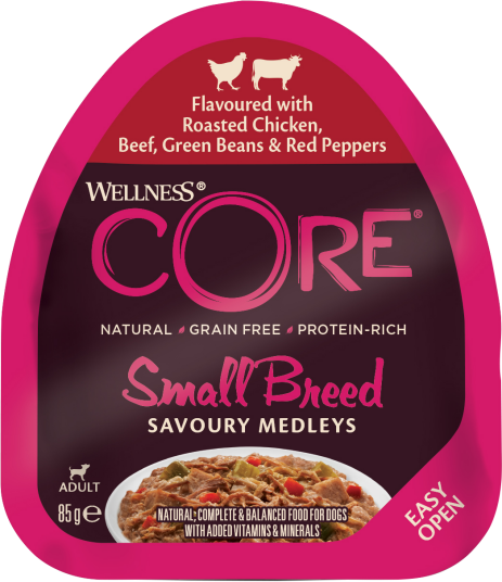 Dog Adult Savoury Medleys Small Breed Kylling Biff Bønner Og Pepper Våt 12 X 85 G Hund Hundefôr Våtfôr Core Petfood