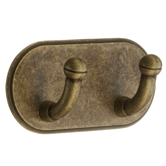 Beslagsboden Dobbel Krok 1121 - Selvklebende Antikk Messing
