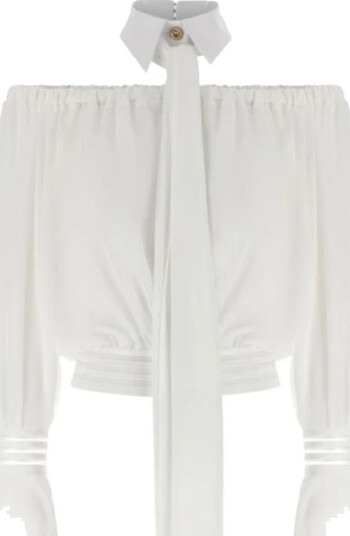 Elisabetta Franchi Dame Bluser & Skjorter Hvit S, Elisabetta Franchi Dame Bluser & Skjorter Hvit S,