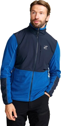 RevolutionRace River Hybrid Fleece Jacket Herre Classic Blue Størrelse:2XL   Herre > Overdeler > Fleece & midlayers