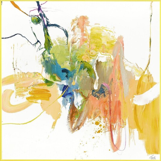 MalerifabrikkenConfidential Yellow / Blandet maleri / 100 X 100 cmGulBilder & skilt