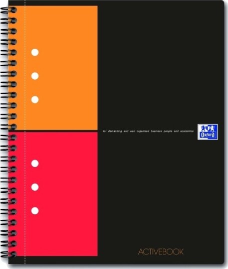 Notesbog Activebook Oxford International A5+ Kvadreret Med 80 Blade Stk. Notesbog Activebook Oxford International A5+ Kvadreret Med 80 Blade Stk.