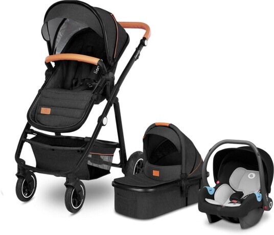 lionelo Amber 3 in 1 Grey Graphite Combi Barnevogn lionelo Amber 3 in 1 Grey Graphite Combi Barnevogn