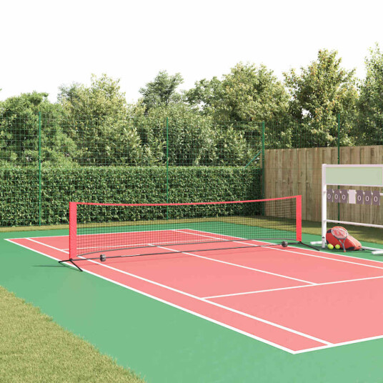 Tennis Nett Svart og Rød 396 x 92 x 87 cm Polyester Tennis Nett Svart og Rød 396 x 92 x 87 cm Polyester