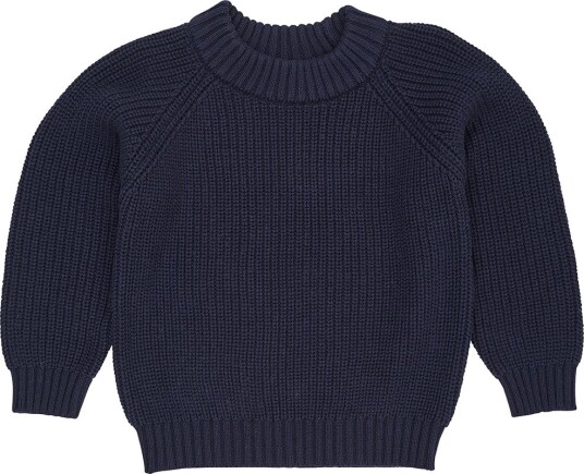 COPENHAGEN COLORS Navy Strikket Classic Rib Bluse 128
