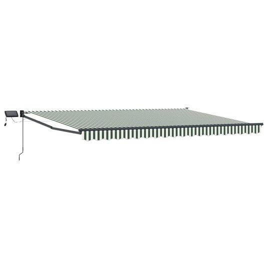 Manuell utvidbar markise med LED lamper 5 x 3 m