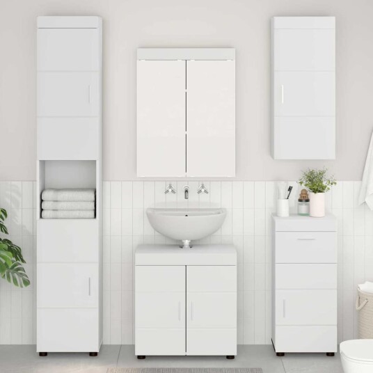 vidaXL Baderomsinnredningssett TULUM 5 pcs Hvit 60 x 34 x 63 cm