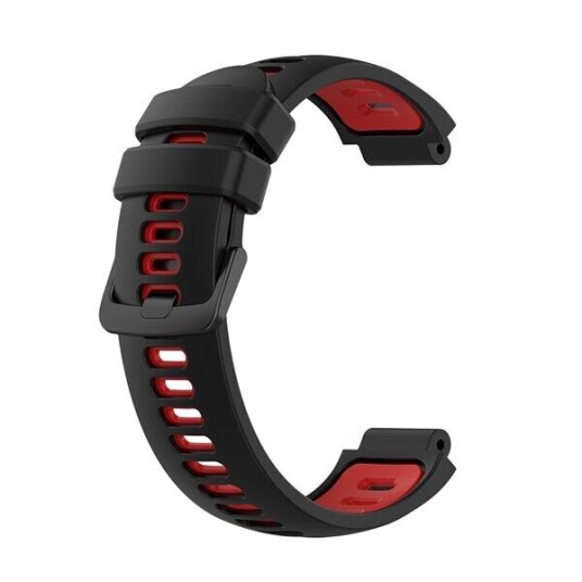 Silikonarmbånd for Garmin Forerunner 220 / 735XT / 235 - Svart/Rød