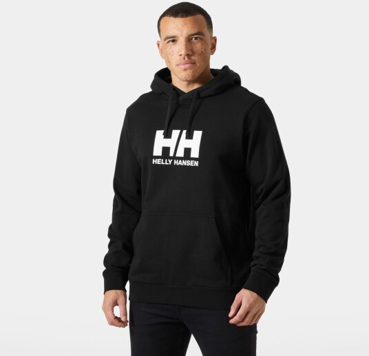 Helly Hansen HH Logo Hoodie Herre Svart L Helly Hansen HH Logo Hoodie Herre Svart L