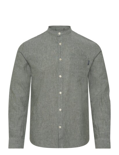 Lindbergh Cotton/Linen Shirt L/S Khaki green S