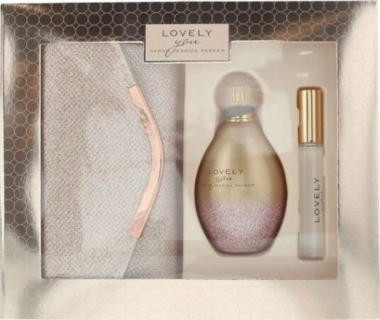 Sarah Jessica Parker Lovely You Eau De Parfum 100Ml With 10Ml Rollerball And Rose Clutch Bag