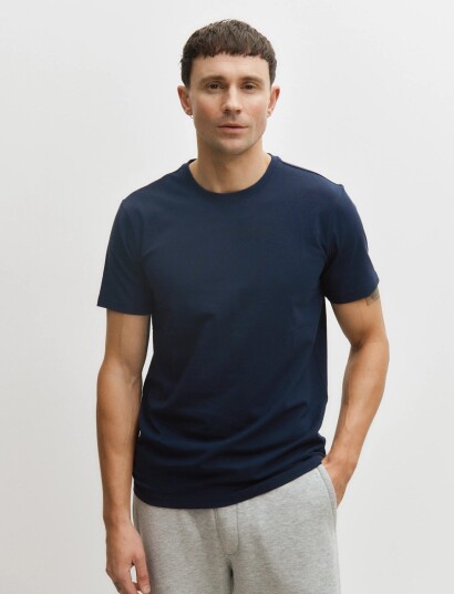 Enkel Studio O Neck Tee 2 Pack Esoscar   Navy   M