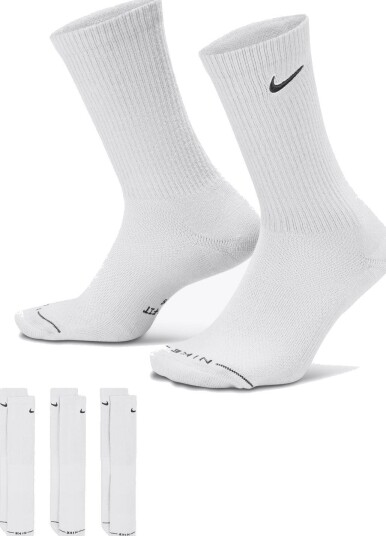 Nike Everyday Crew Socks 3 pack Hvit M