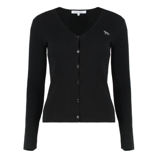 Maison Kitsuné Dame Strikkevarer Svart S Maison Kitsuné Dame Strikkevarer Svart S
