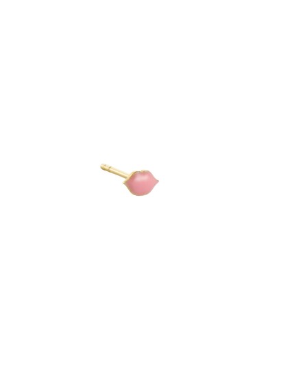 DESIGN LETTERS Enamel Stud (1 Pcs) |Rosa |One Size