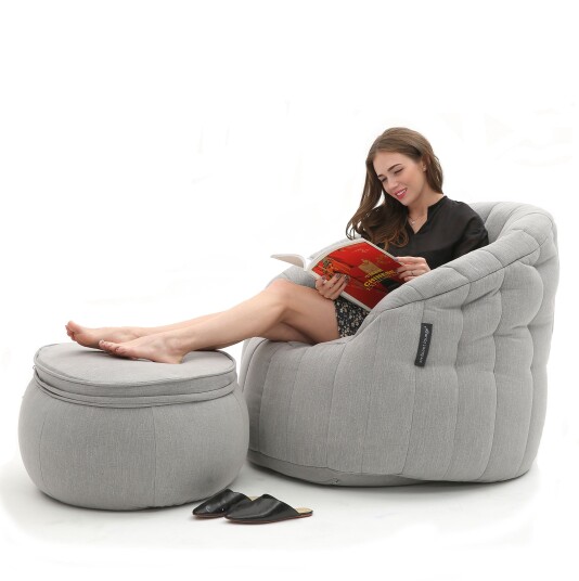 Butterfly Chaise Sett Keystone Gray Grå