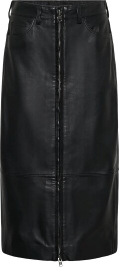 InWear Jokoiw Leather Skirt - BLACK - 32