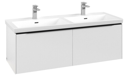 Villeroy & Boch  Subway 3.0 Servantskap m/2 skuffer 1272x429x478 mm Hvit Matt