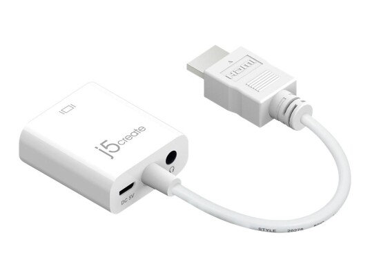 J5create 10 cm HDMI til VGA Adapterkabel - Hvit J5create 10 cm HDMI til VGA Adapterkabel - Hvit