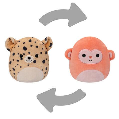 Squishmallows Flip A Mallow 13 cm P17 Lexie The Cheetah/Elton The Monkey