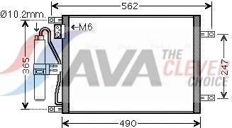 AVA COOLING SYSTEMS DN5252D Kondensator, klimaanlegg