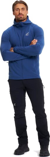 Revolutionrace Evolution Light Stretch Fleece Hoodie Herre Insignia Blue XS Herre Overdeler Fleece & midlayers