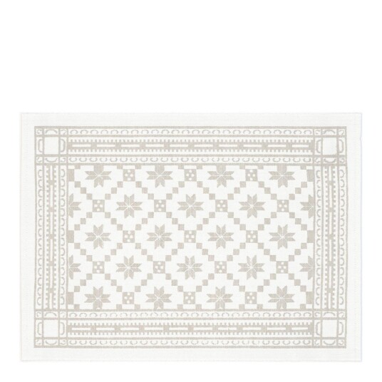 Ekelund   Åttebladrose bordbrikke 35x48 cm beige