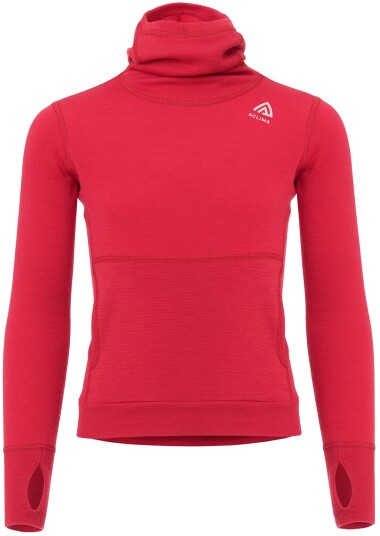 Aclima WarmWool Hoodsweater Kids Jester Red Jester Red 120