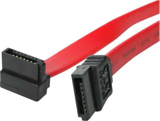 Akyga - Sata-Kabel - Sata (Hunn) Rett Til Sata (Hunn) Vinklet - 50 Cm - Rød Akyga - Sata-Kabel - Sata (Hunn) Rett Til Sata (Hunn) Vinklet - 50 Cm - Rød