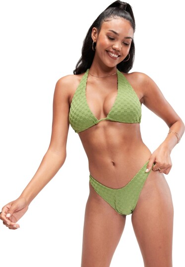 Speedo Terry Convertible Triangle Top Green XS