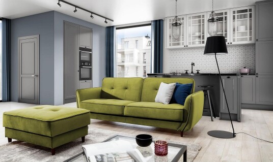 Katsuya Sovesofa 3 seters Grønn