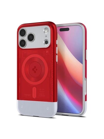 Spigen Classic C1 (Magfit), Etui, Apple, Iphone 17 Pro, 16 Cm (6.3"), Rød
