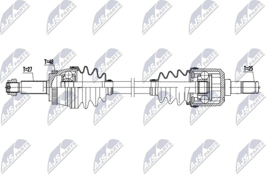 NTY NPW HY 650 Drivaksel