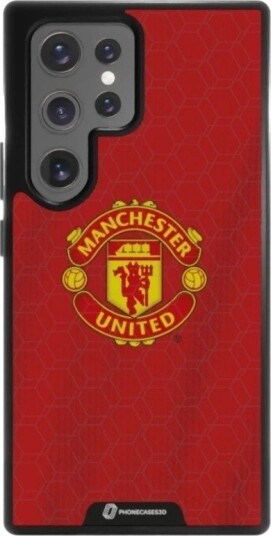 Phonecases3D Samsung Galaxy S25 Ultra Manchester United FC 3D mobildeksel, svart