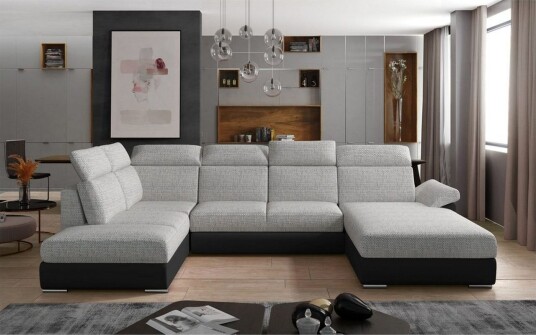 Seksjon Eltap Evanell 336x211x102 cm Berlin 01 Soft 11 Grå Svart Høyre Seksjon Eltap Evanell 336x211x102 cm Berlin 01 Soft 11 Grå Svart Høyre